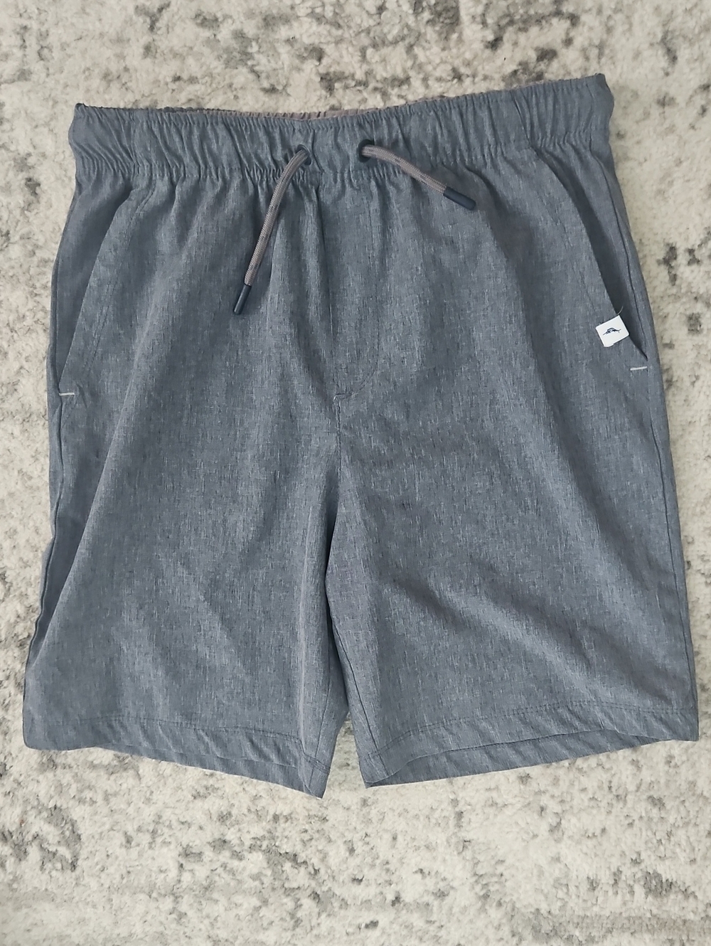 Tommy Bahama Boys Gray Elastic Waist Drawstring Shorts